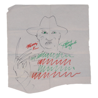 Robert Englund Signed "A Nightmare on Elm Street" 15x16 Original Sketch Inscribed "Freddy K" (Englund) at PristineAuction.com