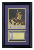 Wilt Chamberlain Signed Lakers Custom Framed Cut Display (PSA) at PristineAuction.com