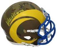 Kyren Williams Signed Rams Camo Alternate Speed Mini Helmet (Beckett) at PristineAuction.com
