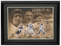 Peyton Manning, Eli Manning & Archie Manning Signed Custom Framed Photo (Mounted Memories) at PristineAuction.com