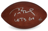 Tom Brady Signed LE Metallic Patriots Logo Football Inscribed "Let's Go" (Fanatics) at PristineAuction.com