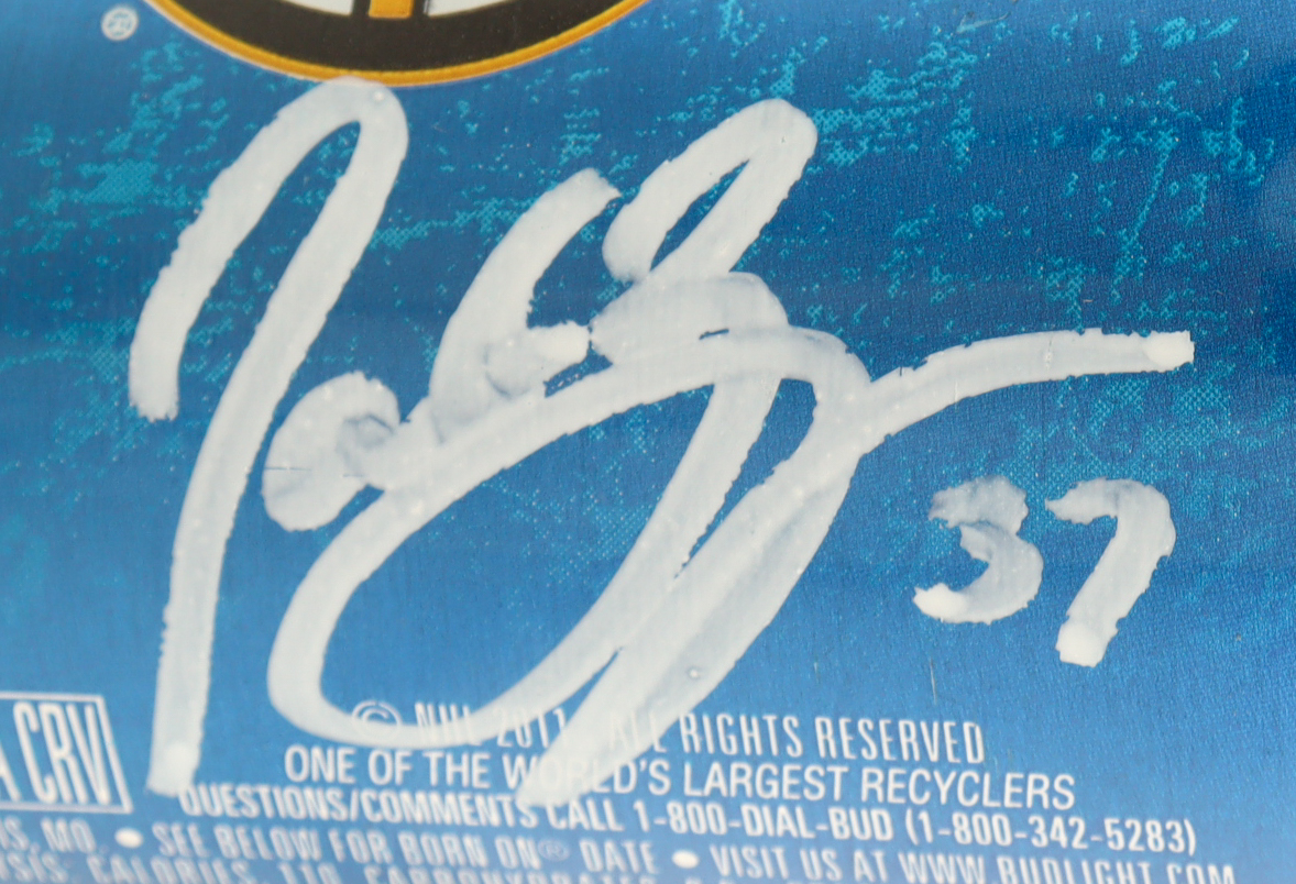 Brad Marchand & Patrice Bergeron Signed Bruins 2011 Stanley Cup Champions Logo Beer Bottle (YSMS) at PristineAuction.com Brad Marchand & Patrice Bergeron Signed Bruins 2011 Stanley Cup Champions Logo Beer Bottle (YSMS) at PristineAuction.com