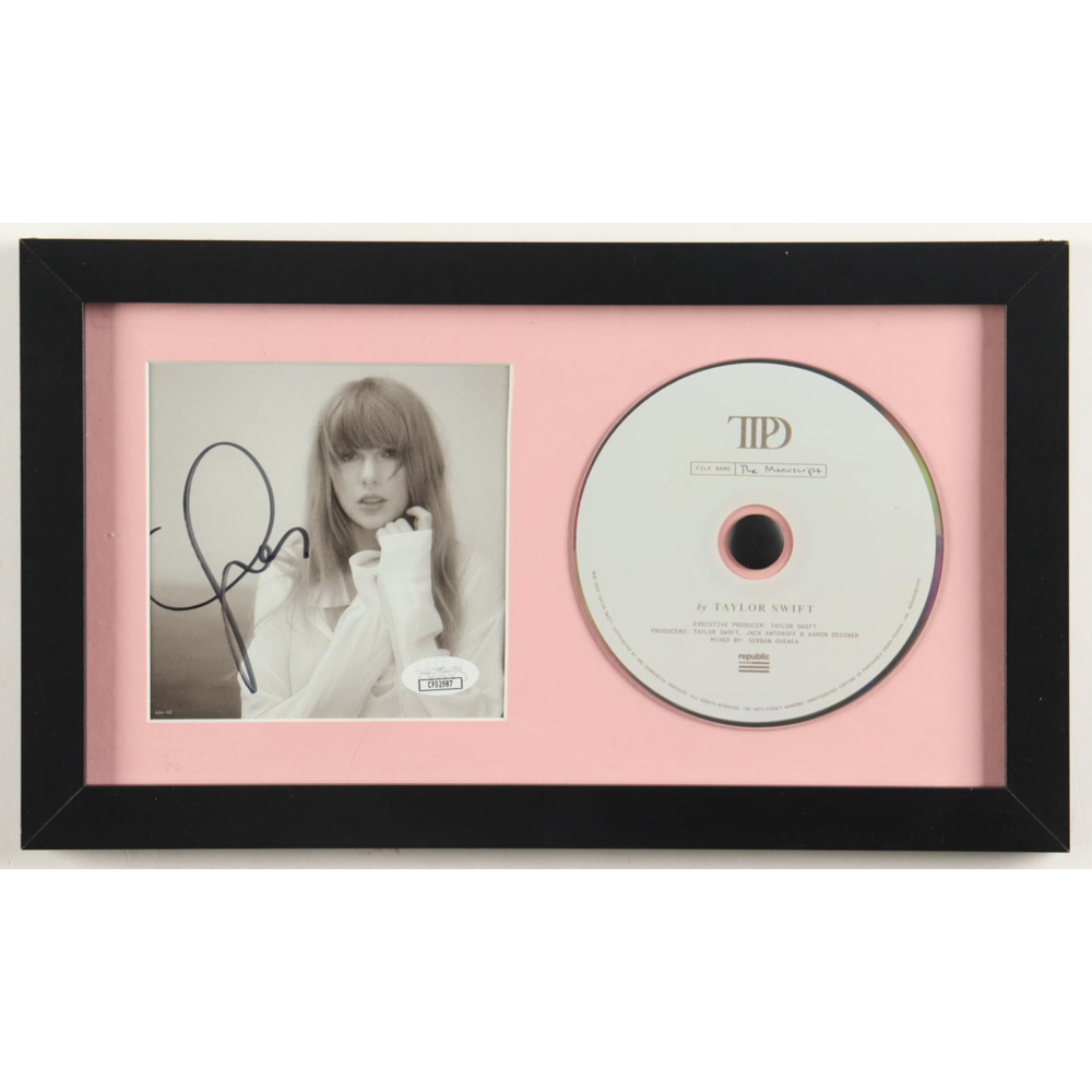 Taylor Swift Signed Custom Framed "The Tortured Poets Department" CD Album Insert Display with Disc (JSA) at PristineAuction.com