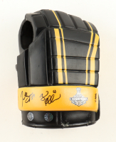 Brad Marchand & Patrice Bergeron Signed Bruins 2011 Stanley Cup Champions Logo Goalie Glove Beer Holder (YSMS) at PristineAuction.com