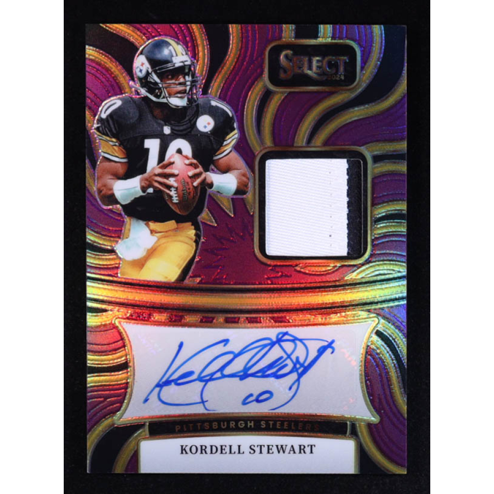 Kordell Stewart 2024 Select Signature Memorabilia Prizm Purple #24 #41/49 at PristineAuction.com