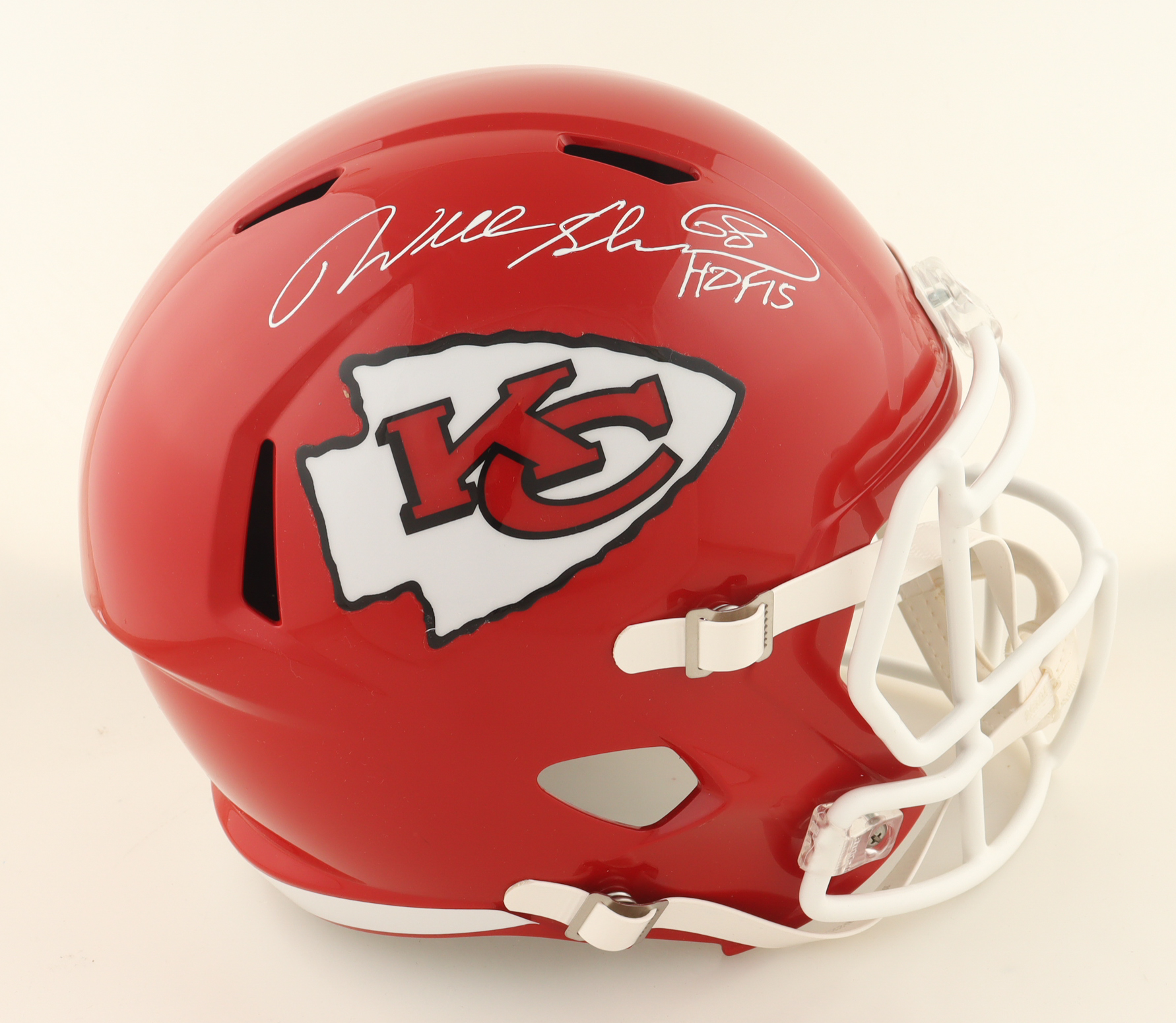 Will Shields Signed Chiefs Full-Size Speed Helmet Inscribed "HOF 15" (Schwartz Sports) at PristineAuction.com Will Shields Signed Chiefs Full-Size Speed Helmet Inscribed "HOF 15" (Schwartz Sports) at PristineAuction.com