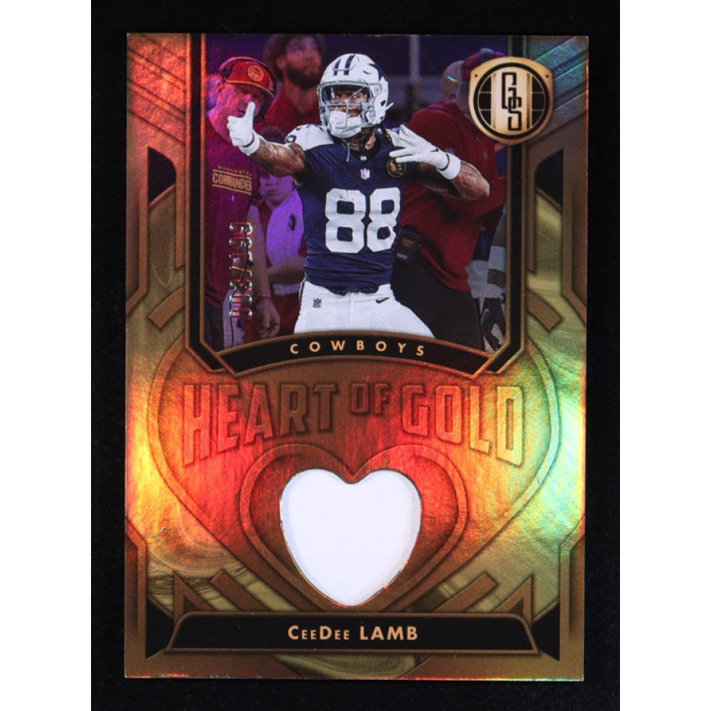 CeeDee Lamb 2024 Panini Gold Standard Heart of Gold Threads #6 #3/199 at PristineAuction.com