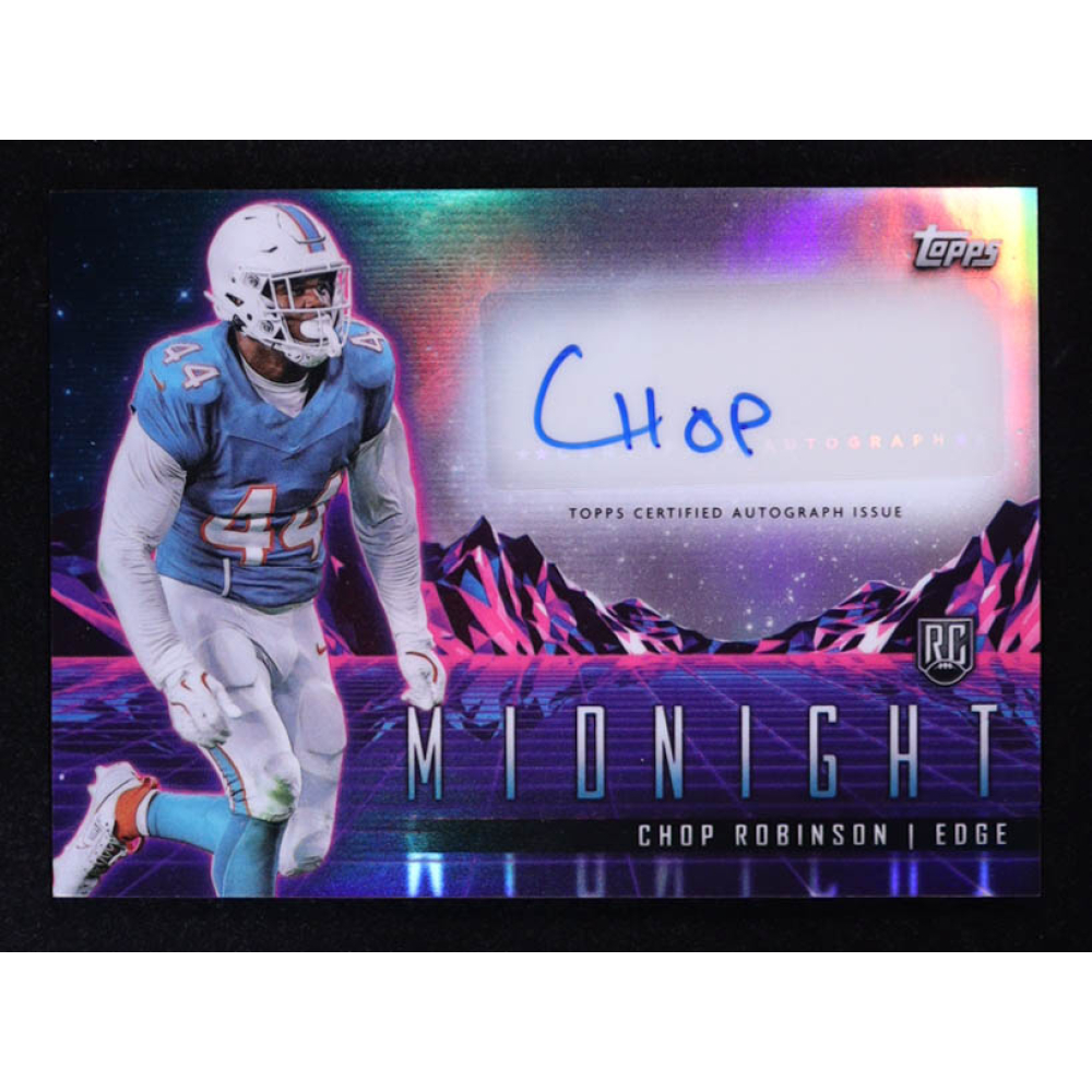 Chop Robinson 2024 Topps Midnight Rookie Horizon Signatures #RHSCR RC at PristineAuction.com Chop Robinson 2024 Topps Midnight Rookie Horizon Signatures #RHSCR RC at PristineAuction.com