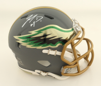 Jahan Dotson Signed Eagles Slate Alternate Speed Mini Helmet (Beckett) at PristineAuction.com