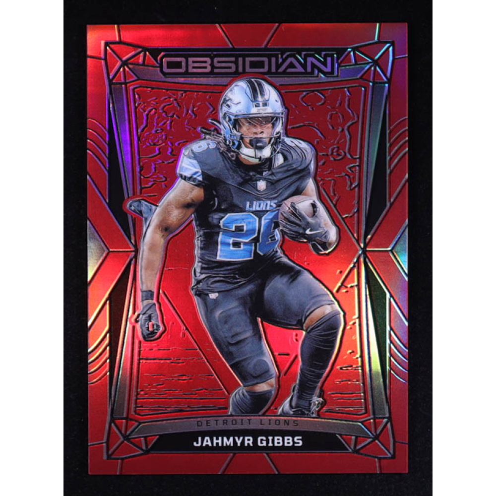 Jahmyr Gibbs 2024 Panini Obsidian Red #63 #2/49 at PristineAuction.com
