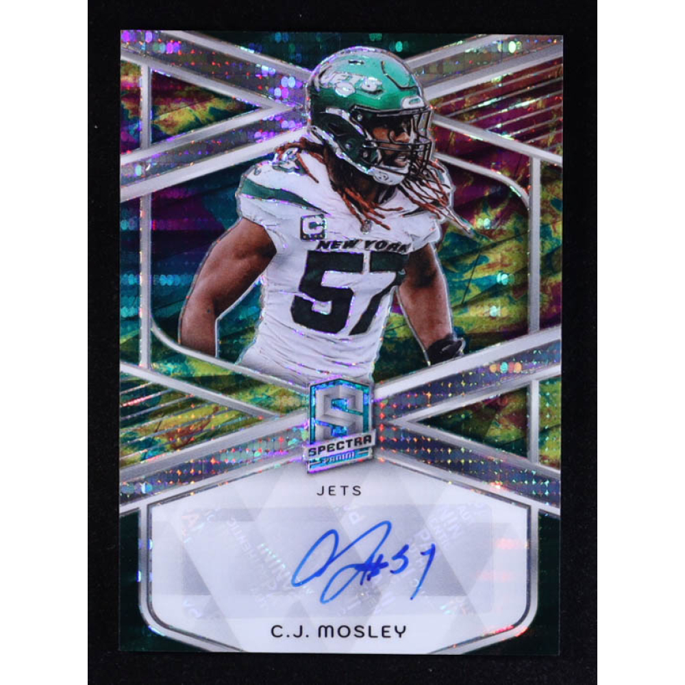 C.J. Mosley 2024 Panini Spectra Signatures Celestial #55 #58/75 at PristineAuction.com