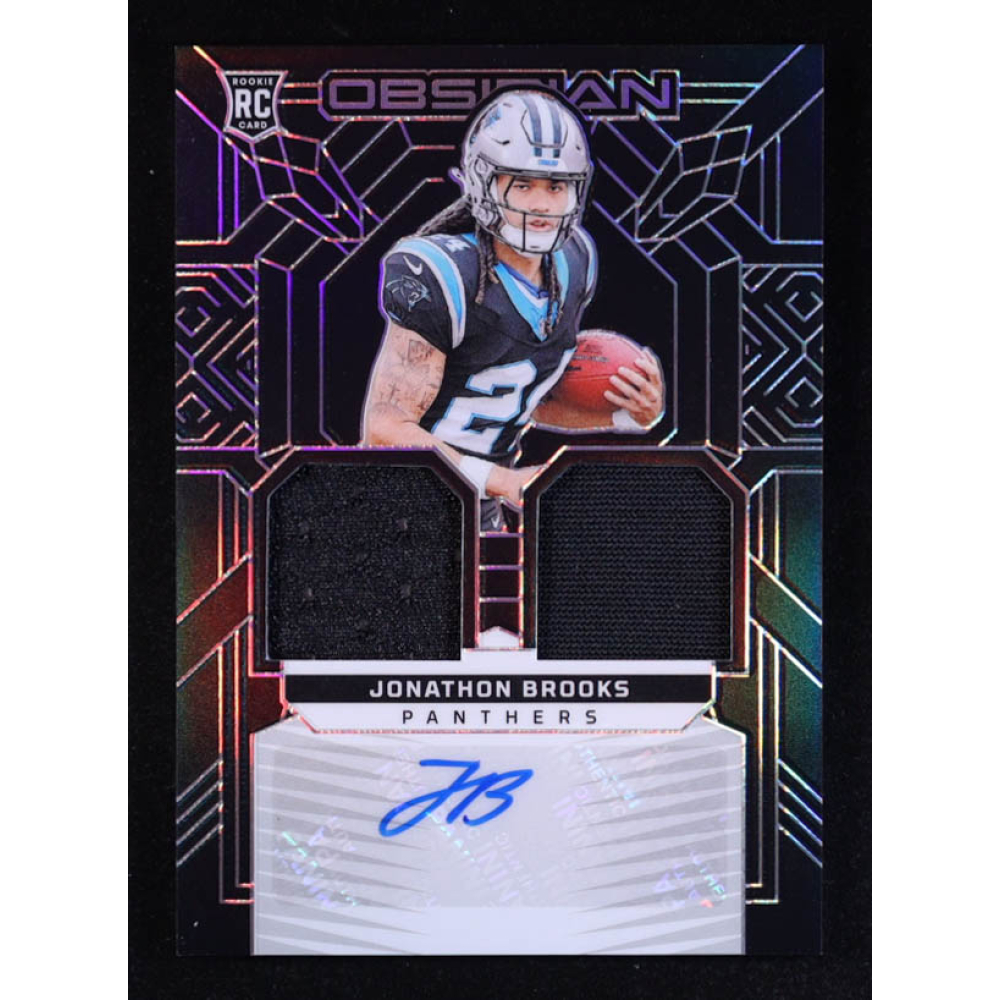 Jonathon Brooks 2024 Panini Obsidian Rookie Materials Ink #14 RC #182/299 at PristineAuction.com