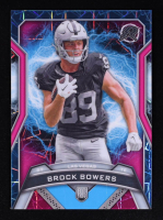 Brock Bowers 2024 Topps Resurgence Sky Blue and Pink Shock #147 RC at PristineAuction.com