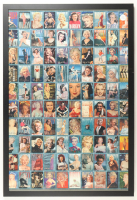 Uncut Sheet of (100) Marilyn Monroe Trading Cards Custom Framed Display at PristineAuction.com