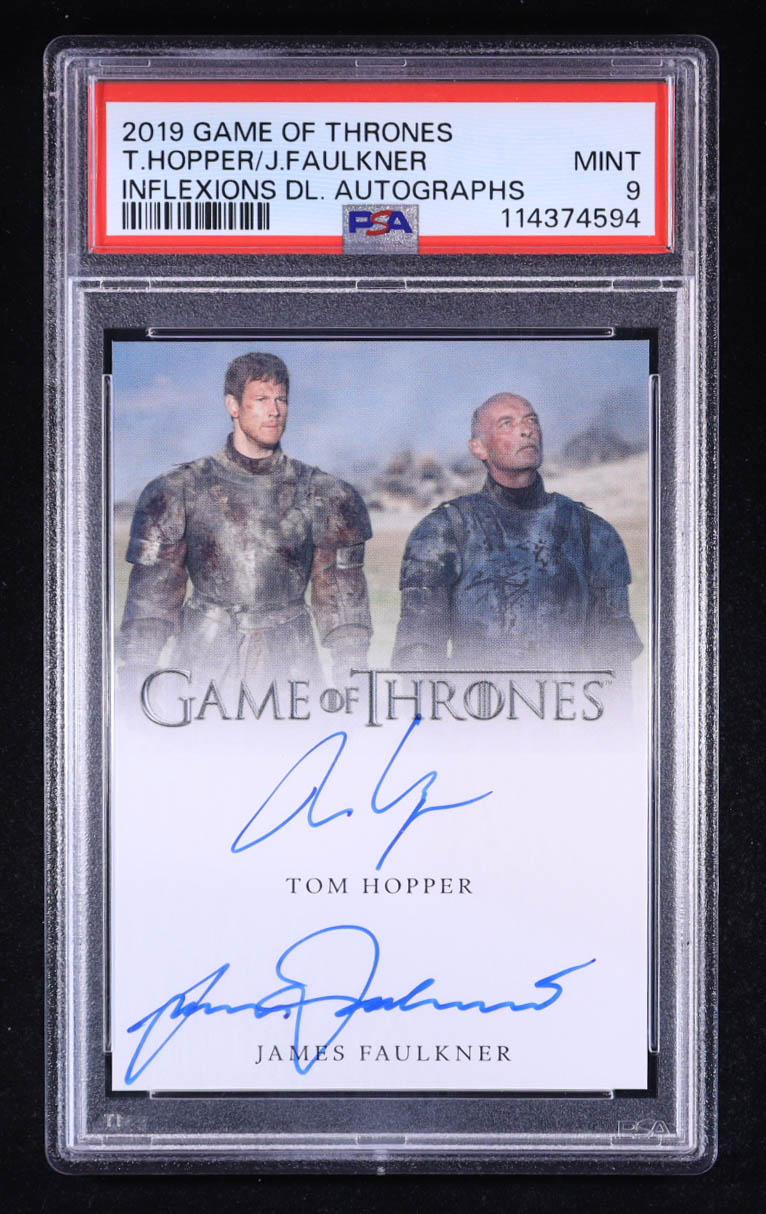 Tom Hopper / James Faulkner 2019 Rittenhouse Game of Thrones Inflexions Dual Autographs #NNO VL (PSA 9) at PristineAuction.com Tom Hopper / James Faulkner 2019 Rittenhouse Game of Thrones Inflexions Dual Autographs #NNO VL (PSA 9) at PristineAuction.com