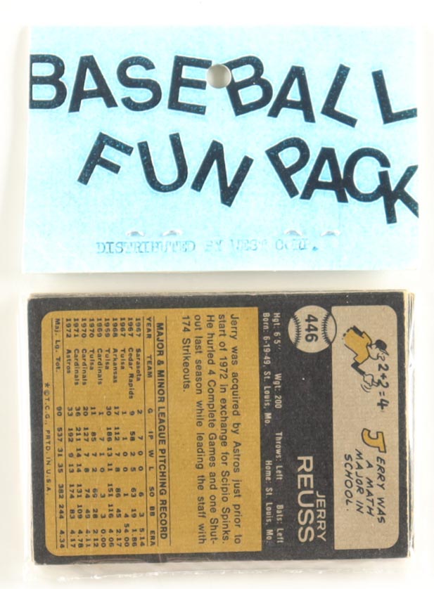 1973 Topps Baseball Card Fun Pack with (10) Cards at PristineAuction.com 1973 Topps Baseball Card Fun Pack with (10) Cards at PristineAuction.com