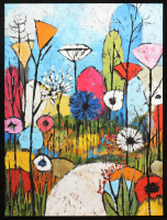 "Colorful Journey 1" 2025 18x24 Original Giclee Print on Paper By Elena Vaisman (Vaisman) at PristineAuction.com