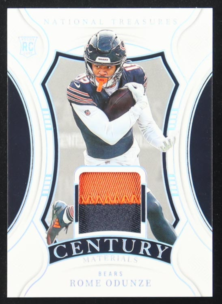 Rome Odunze 2024 Panini National Treasures Century Materials Holo Silver #17 RC #11/25
