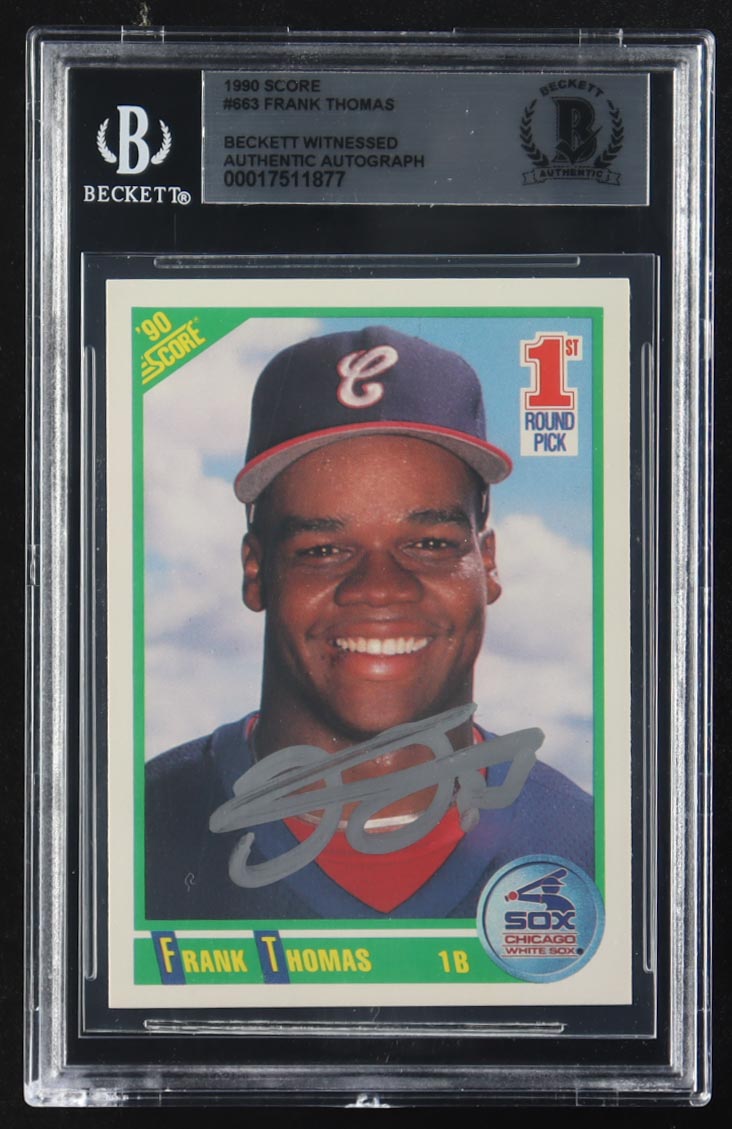 Frank Thomas Signed 1990 Score #663 RC (BGS | Auto Grade BGS Authentic) at PristineAuction.com Frank Thomas Signed 1990 Score #663 RC (BGS | Auto Grade BGS Authentic) at PristineAuction.com