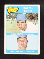 Sandy Koufax/Don Drysdale 1965 Topps NL ERA Leaders #8 at PristineAuction.com