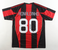 Ronaldinho Signed Milan Adidas Authentic Jersey Inscribed "R10" (Beckett) at PristineAuction.com