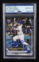 Dalton Rushing Signed 2025 Topps Now #183 RC (PSA | Auto Grade PSA 10) at PristineAuction.com