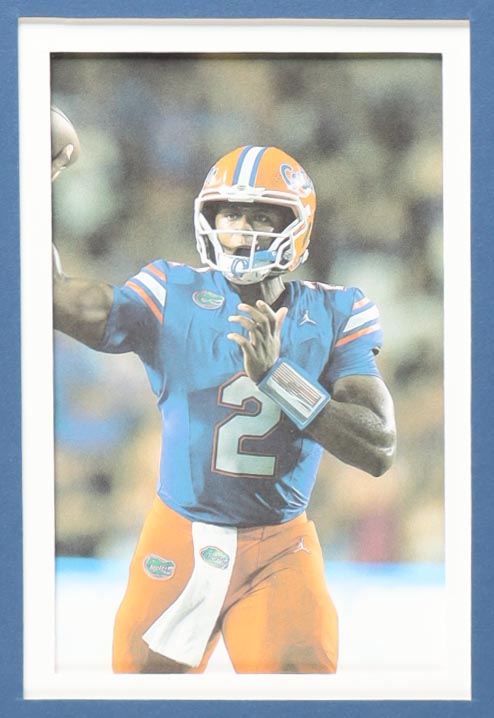 DJ Lagway Signed Florida Gators Custom Framed Jersey Display (JSA) at PristineAuction.com DJ Lagway Signed Florida Gators Custom Framed Jersey Display (JSA) at PristineAuction.com