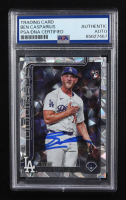 Ben Casparius Signed 2025 Topps Silver Crackle Foil #384 RC (PSA | Auto Grade PSA Authentic) at PristineAuction.com