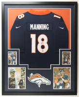 Peyton Manning Signed Broncos Custom Framed Jersey Display (Beckett) at PristineAuction.com