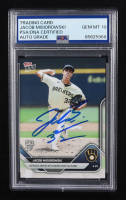 Jacob Misiorowski Signed 2025 Topps Now #349 RC (PSA | Auto Grade PSA 10) at PristineAuction.com