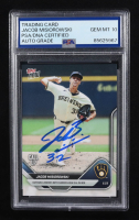 Jacob Misiorowski Signed 2025 Topps Now #349 RC (PSA | Auto Grade PSA 10) at PristineAuction.com