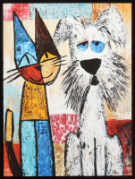 "Furry Friends 1" 2025 18x24 Original Giclee Print on Paper By Elena Vaisman (Vaisman) at PristineAuction.com