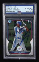 Josue De Paula Signed 2023 Bowman Chrome Prospects #BCP111 RC (PSA | Auto Grade PSA Authentic) at PristineAuction.com