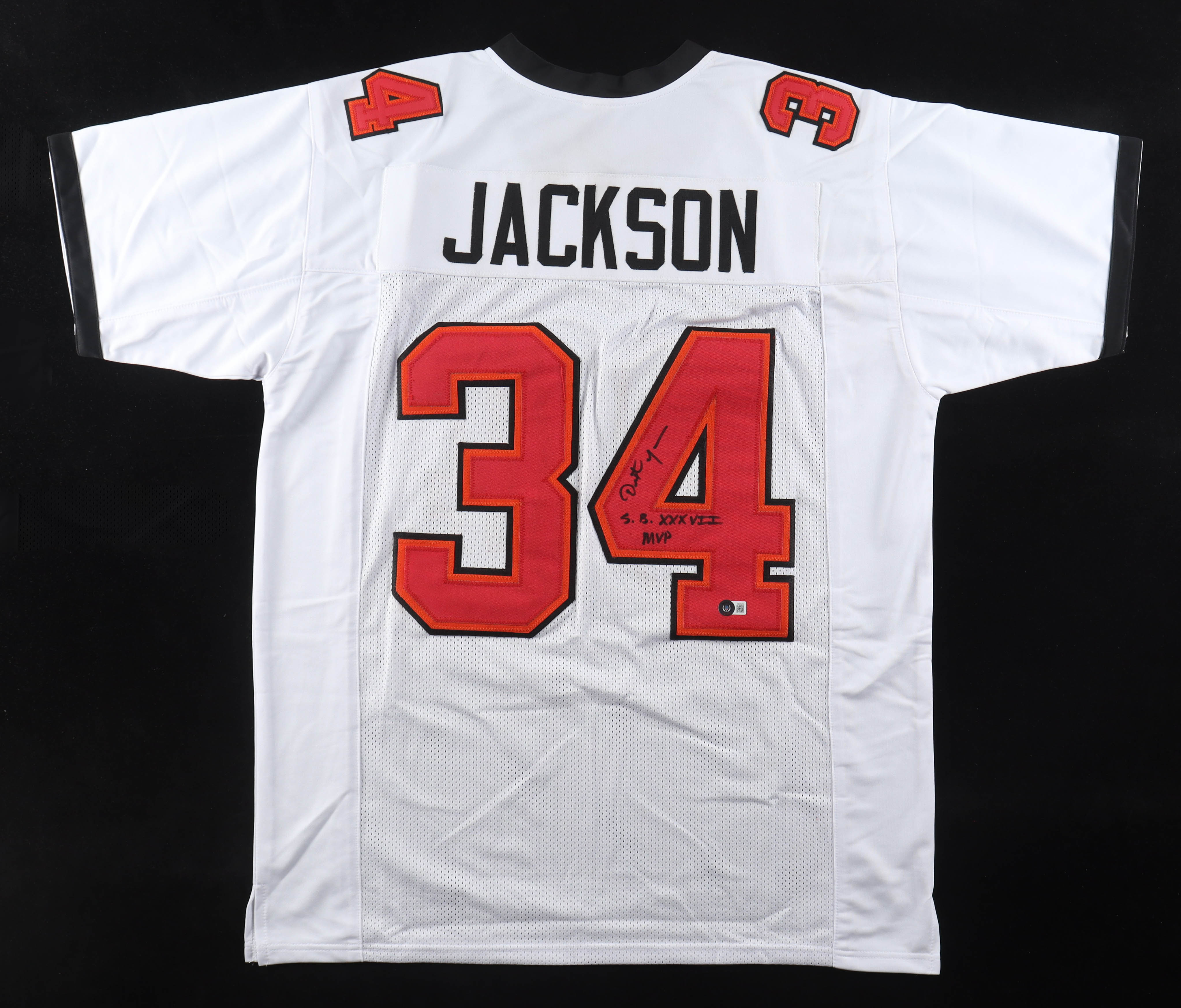 Dexter Jackson Signed Jersey Inscribed "S.B. XXXVII MVP" (Beckett) at PristineAuction.com Dexter Jackson Signed Jersey Inscribed "S.B. XXXVII MVP" (Beckett) at PristineAuction.com