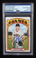 Logan Webb Signed 2021 Topps Heritage #480 SP (PSA | Auto Grade PSA Authentic) at PristineAuction.com