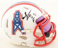 Earl Campbell Signed Oilers Speed Mini Helmet With Visor Inscribed "HOF 91" (Beckett) at PristineAuction.com