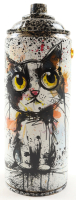"Wide-Eyed Kitty" Original Spray Can Art by Tadas Zaicikas | TedyZet (Zaicikas) at PristineAuction.com