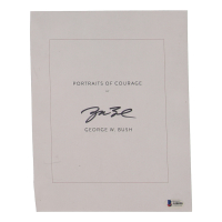 George W. Bush Signed "Portrait Of Courage" Book Cover Page (Beckett) at PristineAuction.com