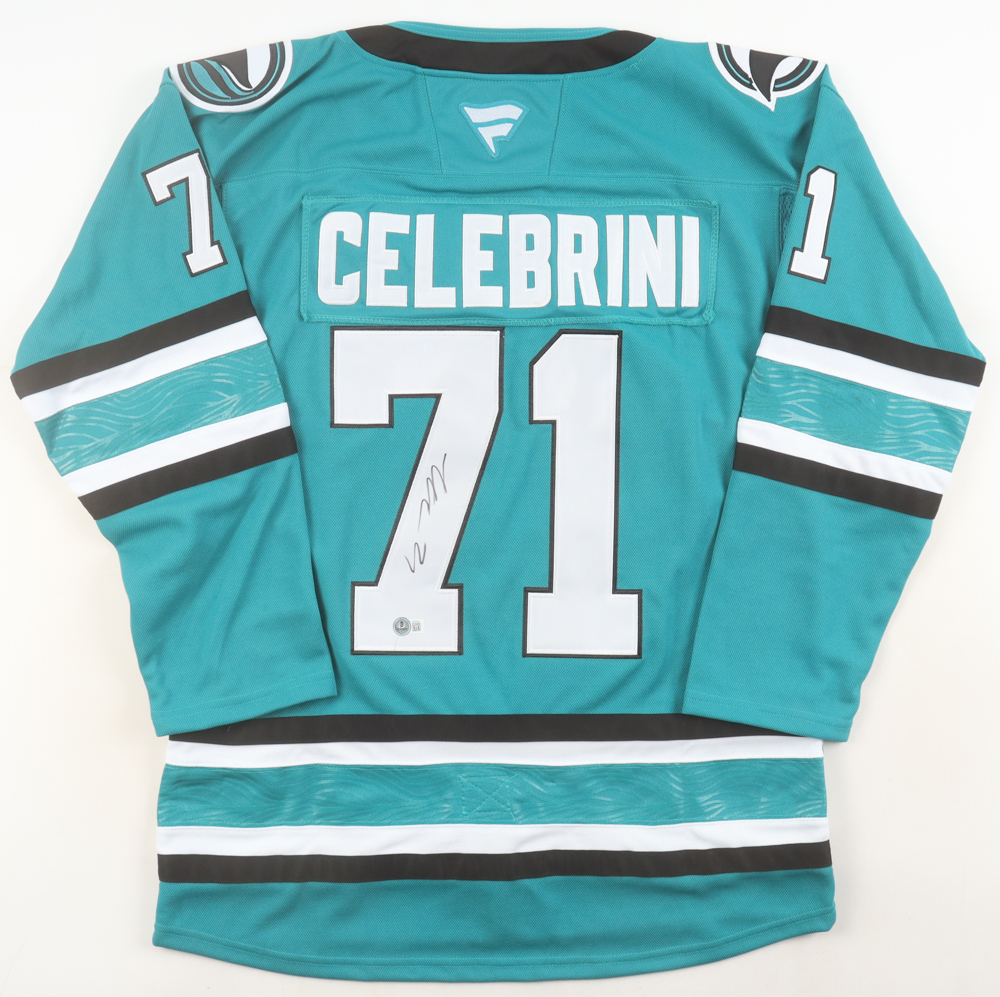 Macklin Celebrini Signed Sharks Fanatics Authentic Jersey (Beckett) at PristineAuction.com Macklin Celebrini Signed Sharks Fanatics Authentic Jersey (Beckett) at PristineAuction.com