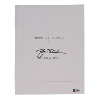 George W. Bush Signed "Portrait Of Courage" Book Cover Page (Beckett) at PristineAuction.com