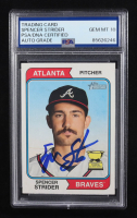 Spencer Strider Signed 2023 Topps Heritage #225 (PSA | Auto Grade PSA 10) at PristineAuction.com