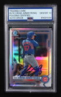 Pete Crow-Armstrong Signed 2021 Bowman Chrome Draft Refractors #BDC12 RC (PSA | Auto Grade PSA 10) at PristineAuction.com