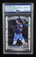 Pete Crow-Armstrong Signed 2020 Bowman Chrome Draft #BD72 RC (PSA | Auto Grade PSA 10) at PristineAuction.com