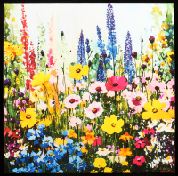 "Field of Joy" 2025 24x24 Original Giclee Print on Paper By Elena Vaisman (Vaisman) at PristineAuction.com