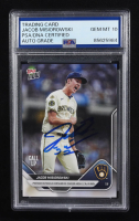 Jacob Misiorowski Signed 2025 Topps Now #402 RC (PSA | Auto Grade PSA 10) at PristineAuction.com