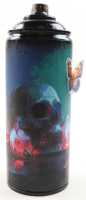 "Butterfly Skull Blossom" Original Spray Can Art by Tadas Zaicikas | TedyZet (Zaicikas) at PristineAuction.com