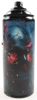 "Crimson Bloom Skull" Original Spray Can Art by Tadas Zaicikas | TedyZet (Zaicikas) at PristineAuction.com