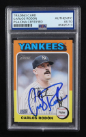 Carlos Rodon Signed 2024 Topps Heritage #261 (PSA | Auto Grade PSA Authentic) at PristineAuction.com