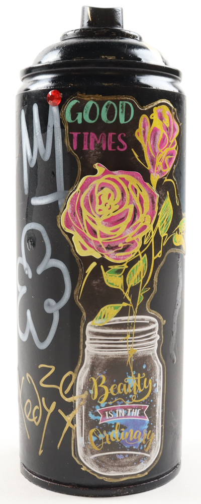 "Crimson Bloom Skull" Original Spray Can Art by Tadas Zaicikas | TedyZet (Zaicikas) at PristineAuction.com "Crimson Bloom Skull" Original Spray Can Art by Tadas Zaicikas | TedyZet (Zaicikas) at PristineAuction.com