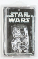 Jeremy Bulloch Signed 2003 "Star Wars" Convention Exclusive Boba Fett 3" Silver Figure Inscribed "Boba Fett" (Beckett) at PristineAuction.com